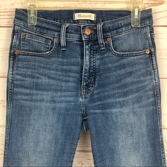 Madewell 9" High-Rise Skinny Jeans Allegra Wash Released Chewed Hem STYLE #K1868 - Picture 4 of 16